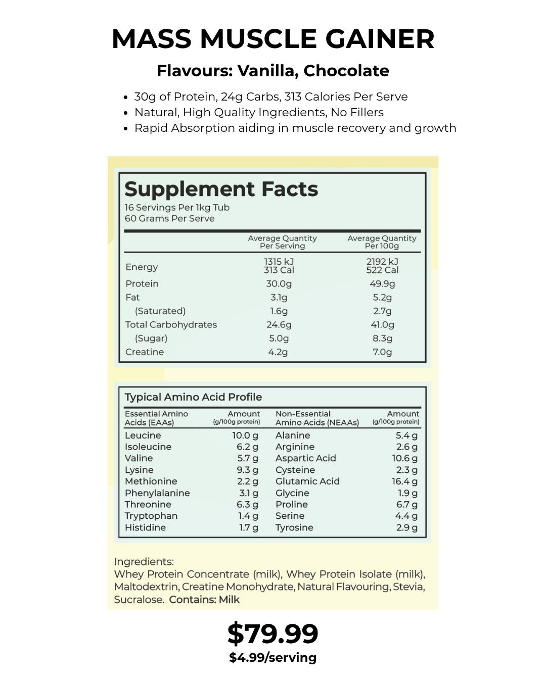 Mass Muscle Gainer — Clean Calories, Real Strength