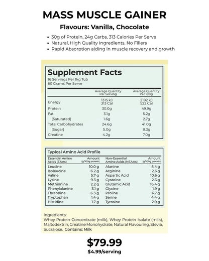 Mass Muscle Gainer — Clean Calories, Real Strength